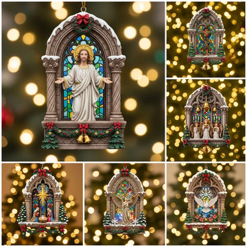 Christmas Ornaments - Hang the Sacred & Romantic Beauty of Church Stained