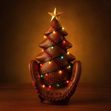 Baseball Glove Christmas Tree - Novelty Tree Shaped Like a Mitt