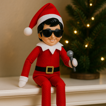 The King of Rock and Roll Christmas Doll