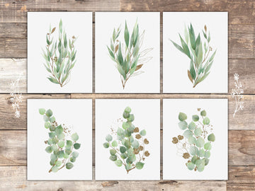 Eucalyptus Prints Wall Art - (Set of 6) - 8x10s