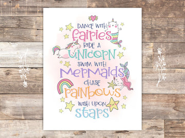 Dance With Fairies Art Print - 8x10