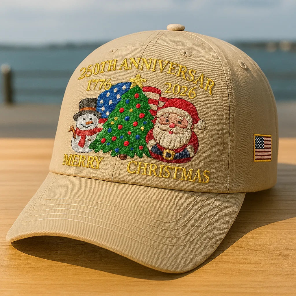 2026 USA 250th Anniversary Patriotic Christmas Baseball Cap