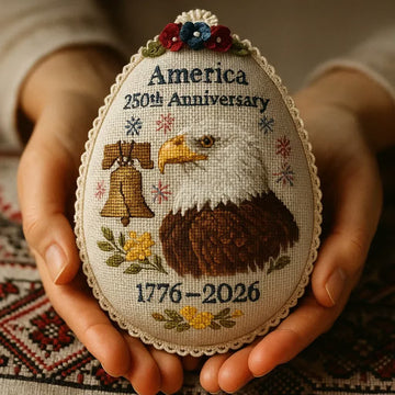 DIY America 250th Anniversary Eagle Ornament - Cross Stitch Kit