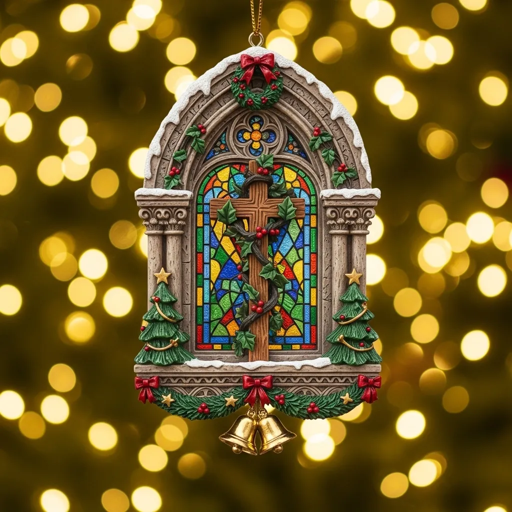 Christmas Ornaments - Hang the Sacred & Romantic Beauty of Church Stained