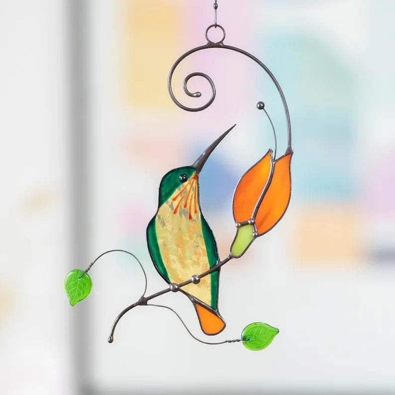 Stained Glass Bird Suncatcher