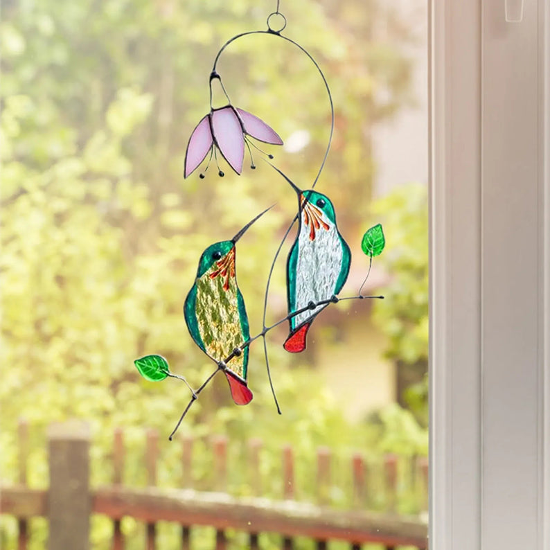 Stained Glass Bird Suncatcher
