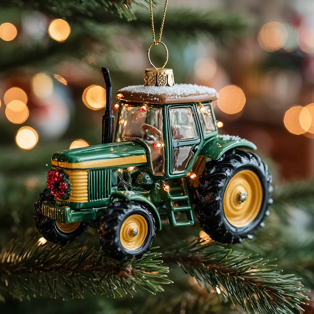 Tractor Christmas Ornament
