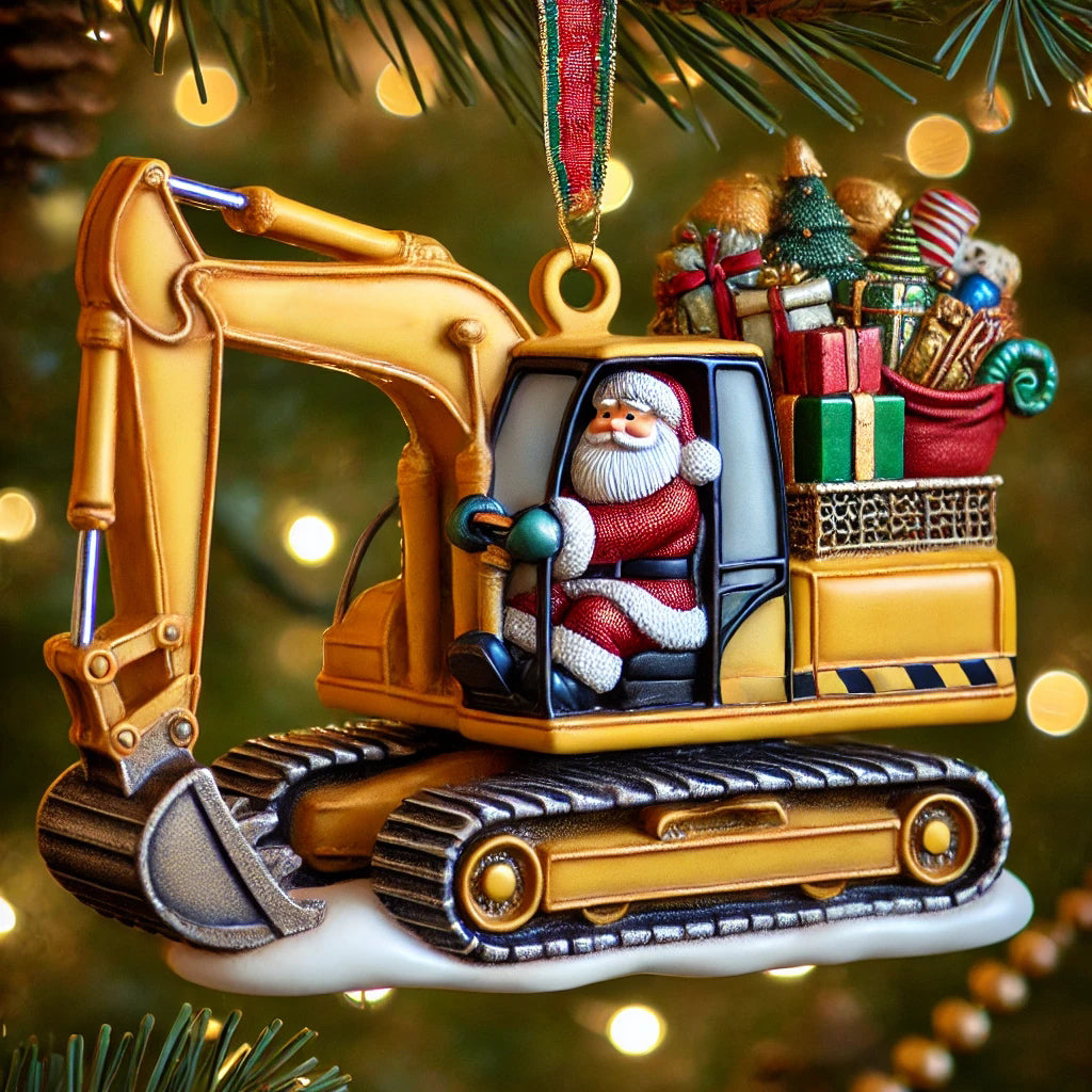 Engineering Truck Christmas Ornaments
