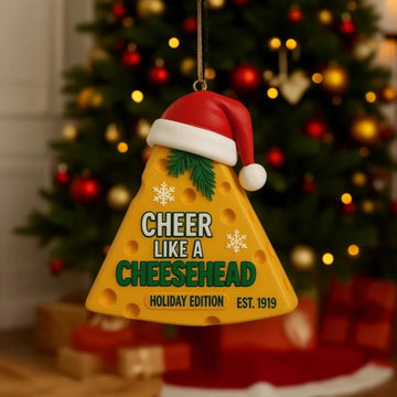 Green Bay Cheesehead Holiday Ornament