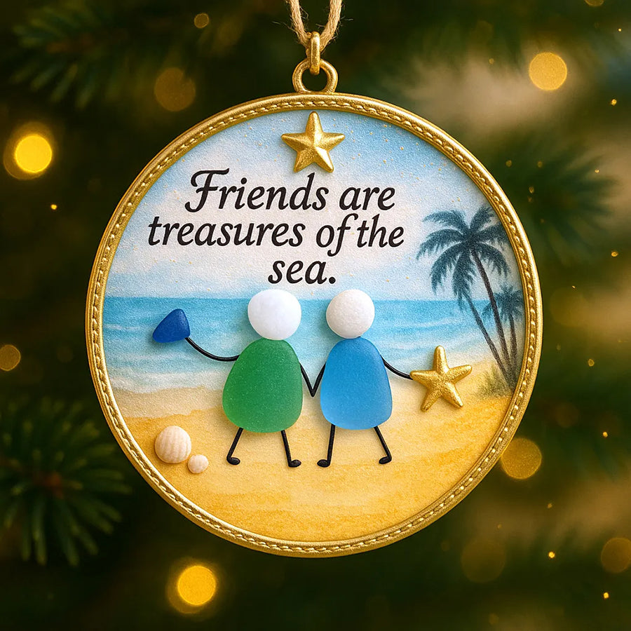 Sea Glass Friendship Ornament