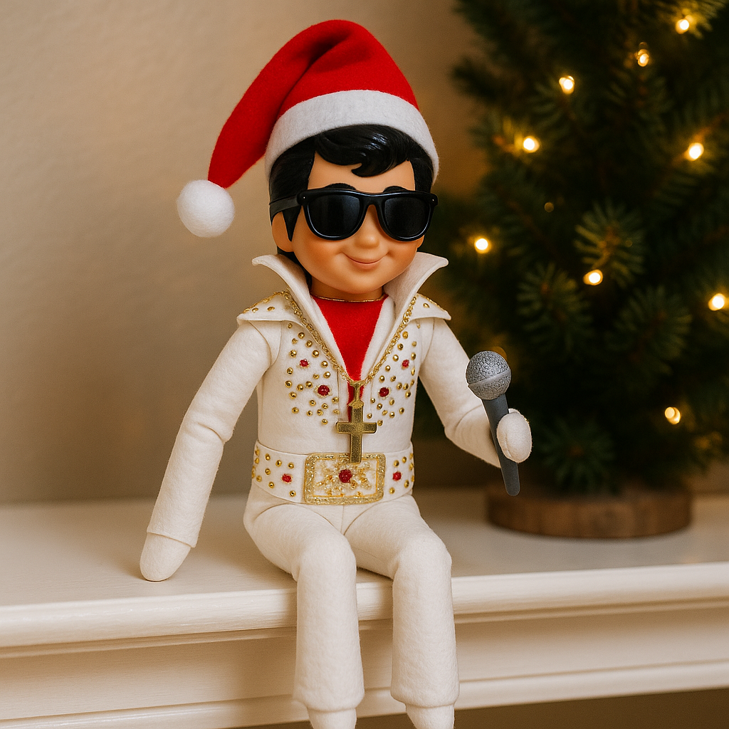 The King of Rock and Roll Christmas Doll