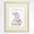 Mother and Child Bunny Wall Art Print - 8x10