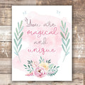 Unicorn Wall Art Prints (Set of 3) - 8x10s | Girls Room Decor