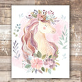 Unicorn Wall Art Prints (Set of 3) - 8x10s | Girls Room Decor