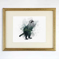 Double Exposure Raccoon Art Print - 8x10
