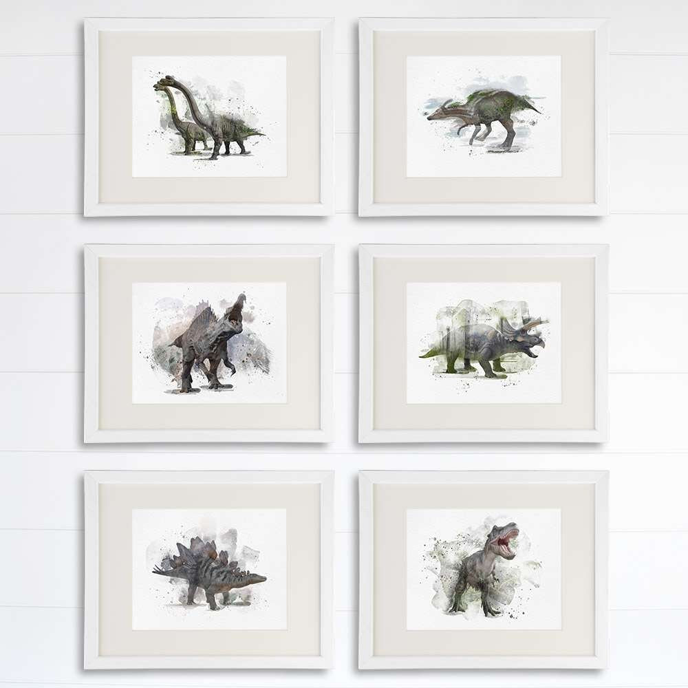 Double Exposure Dinosaur Art Prints (Set of 6) - 8x10s
