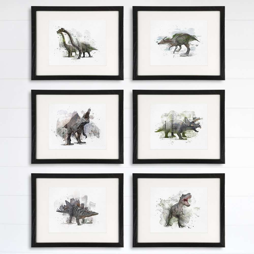 Double Exposure Dinosaur Art Prints (Set of 6) - 8x10s