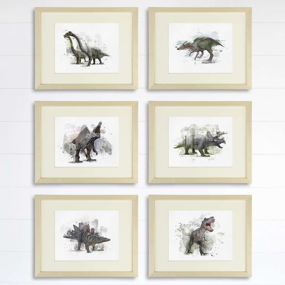 Double Exposure Dinosaur Art Prints (Set of 6) - 8x10s