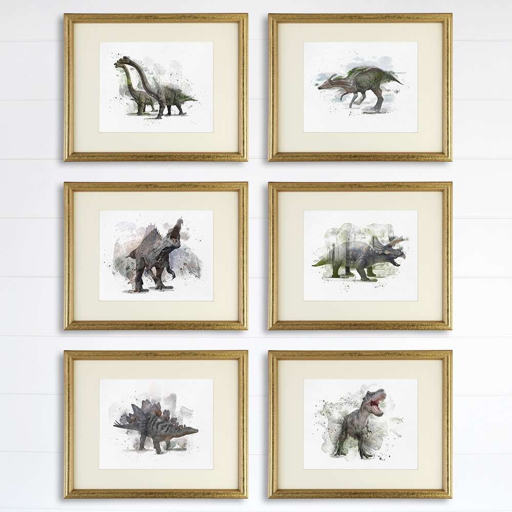 Double Exposure Dinosaur Art Prints (Set of 6) - 8x10s