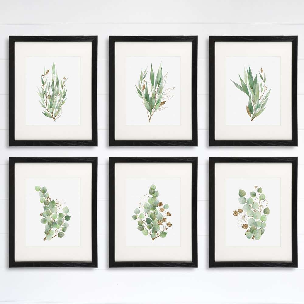 Eucalyptus Prints Wall Art - (Set of 6) - 8x10s