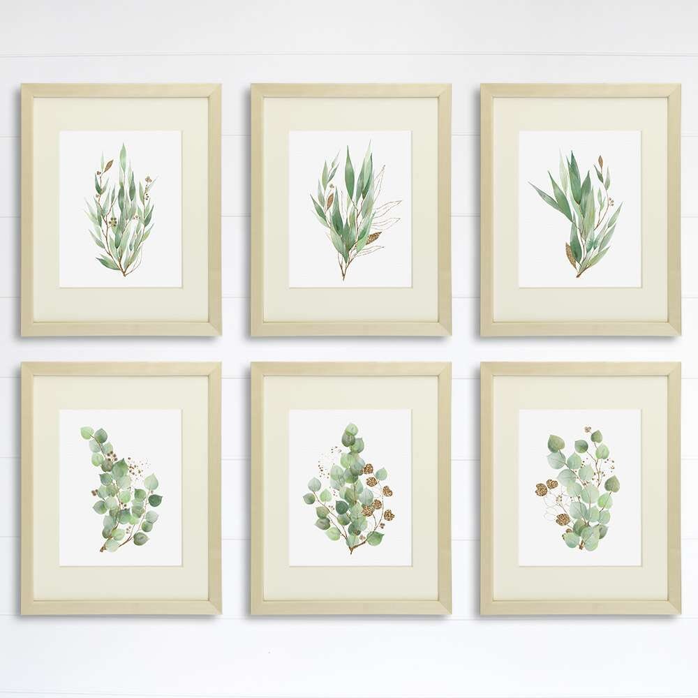 Eucalyptus Prints Wall Art - (Set of 6) - 8x10s