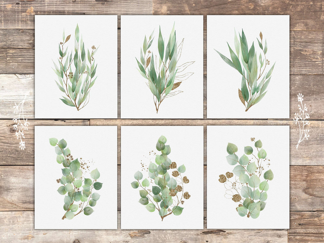 Eucalyptus Prints Wall Art - (Set of 6) - 8x10s