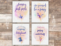 Fairy Quotes Art Prints (Set of 4) - Girls Room Decor - 8x10s