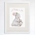 Mother and Child Bunny Wall Art Print - 8x10