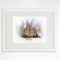 Double Exposure Rabbit Art Print - 8x10