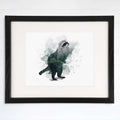 Double Exposure Raccoon Art Print - 8x10