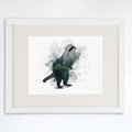 Double Exposure Raccoon Art Print - 8x10