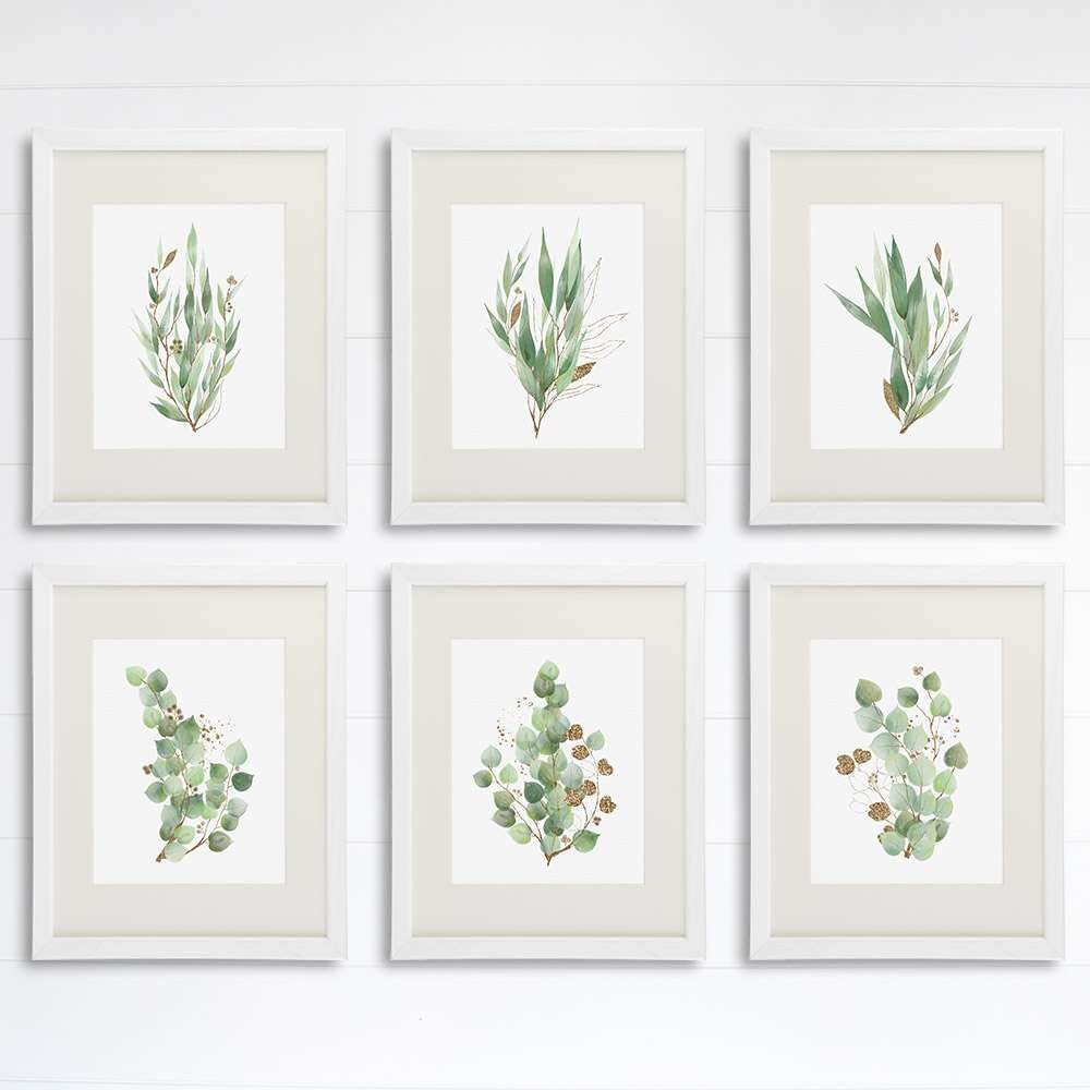 Eucalyptus Prints Wall Art - (Set of 6) - 8x10s