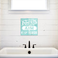 Focus Aim Flush | Funny Bathroom Sign