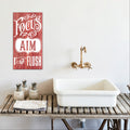 Focus Aim Flush | Funny Bathroom Sign
