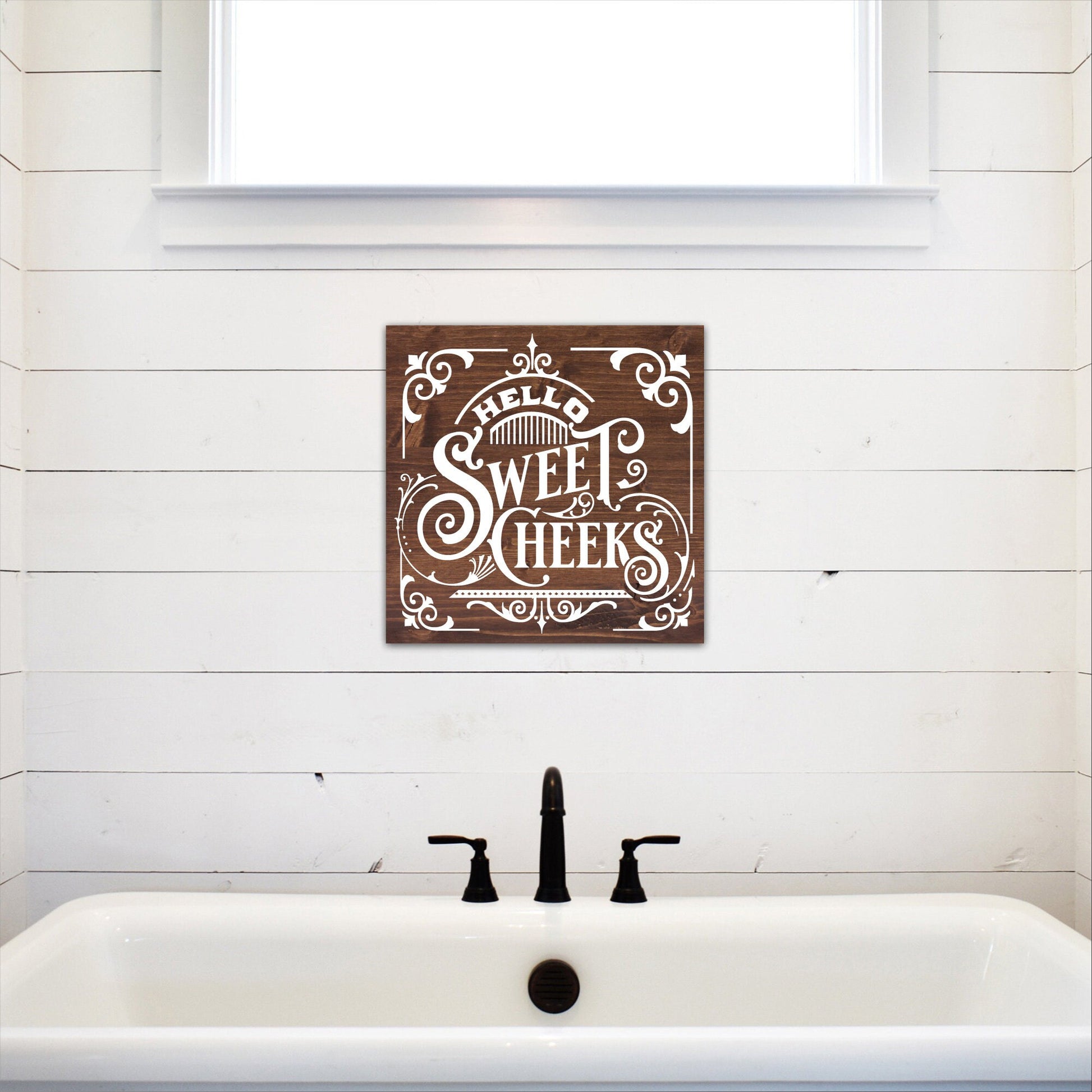 Hello Sweet Cheeks | Funny Bathroom Sign