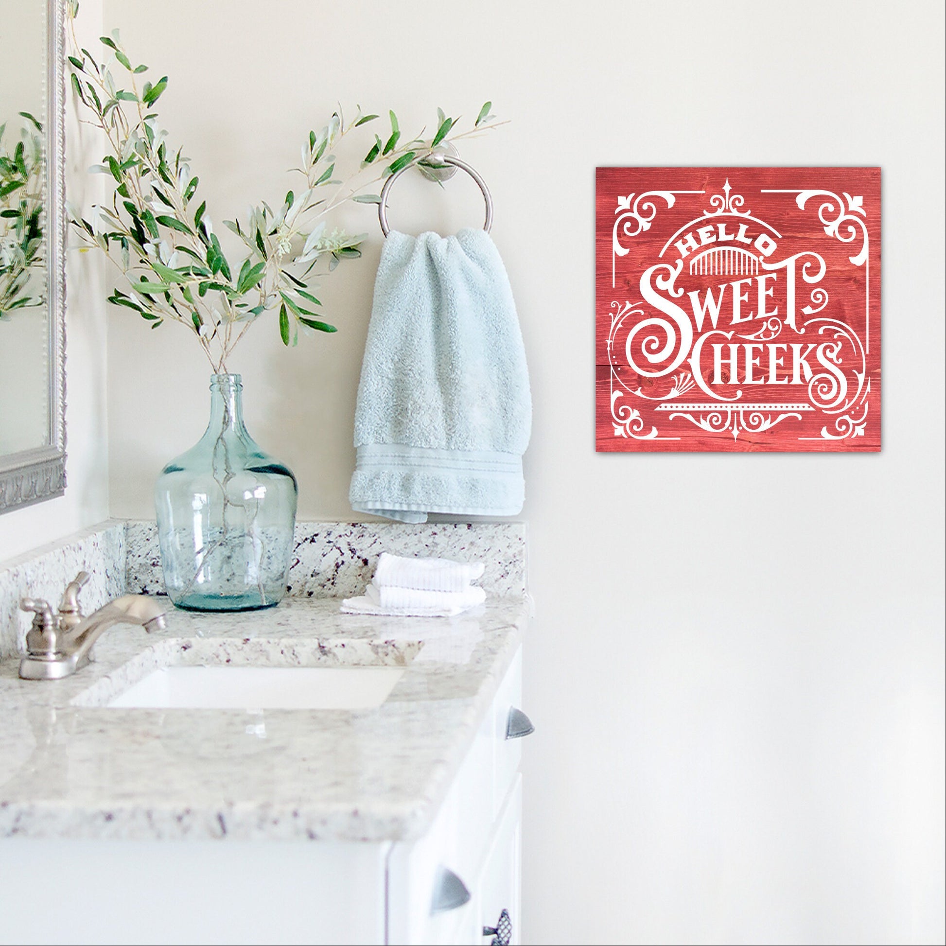 Hello Sweet Cheeks | Funny Bathroom Sign