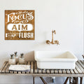 Focus Aim Flush | Funny Bathroom Sign