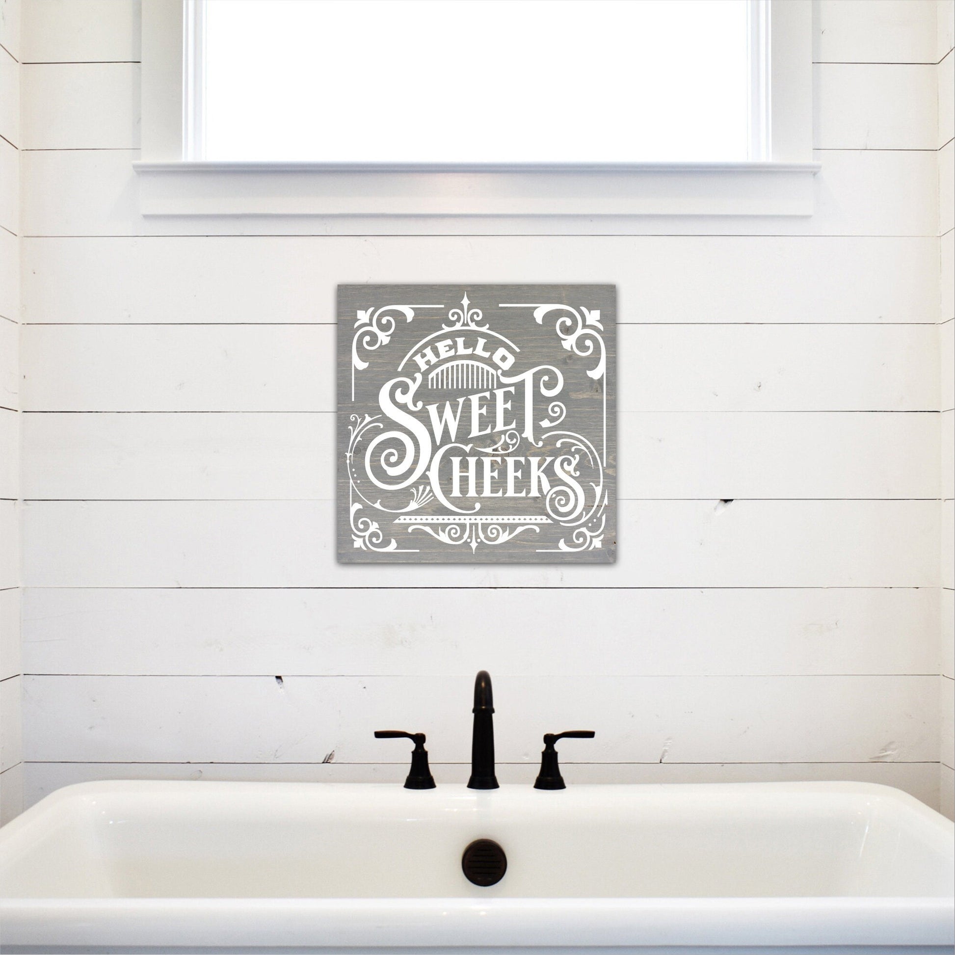 Hello Sweet Cheeks | Funny Bathroom Sign